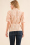 And The Why Plaid Patterned and Ruffled Wrap Blouse Top