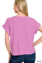 Zenana Rolled Sleeve Top and Pants Sweater Set