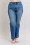 Judy Blue Full Size High Waist Contrast Thread Straight Plus Size