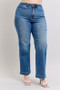 Judy Blue Full Size High Waist Contrast Thread Straight Plus Size