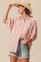 SO ME Multicolored Stripe Button Down Shirt