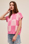 SO ME Check Plaid Casual Sweater Top