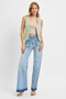 RISEN Full Size V Neck Button Down Vest Plus Size