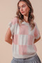 SO ME Check Plaid Casual Sweater Top
