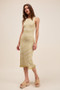 SO ME Stripe Sleeveless Sweater Knit Maxi Dress With Ruffled Hem