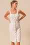 SO ME Button Down Pocket Front Pinafore Dress