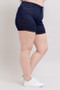 Judy Blue Plus Size HW Heart Shaped Pkts & Red Contrast Thread Denim Shorts
