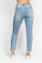 Judy Blue Full Size Vintage Wash Side Panel Detail with Fray Hem Slim Plus Size