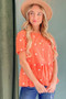 And The Why Pom Pom Polka Dots Short Sleeve Top