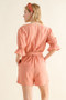 And The Why Flounce Sleeves Romper with Belt