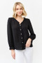And The Why Polka Dot Ruffle Detailed Blouse Top