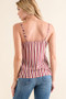 And The Why Stripe Print with Lace Cami