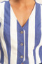 HYFVE Woven Striped V-Neck Button Down Vest