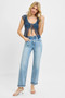 RISEN Full Size High Rise Ankle Boyfriend Distressed Jeans Plus Size