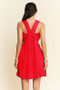 Davi & Dani Washed Satin Cutout Skirt Bandeau Mini Dress
