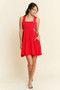 Davi & Dani Washed Satin Cutout Skirt Bandeau Mini Dress