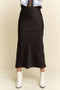 Davi & Dani High Waist Midi Skirt