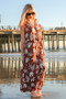 VERY J Printed Resort Midi Skirt