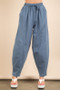 VERY J Solid Barrel Comfy Woven Pants