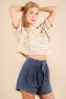 VERY J Mineral Washed Comfy Baggy Shorts