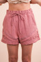 VERY J Lace Contrast Detail Woven Shorts