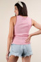 VERY J Blanket Style Sleeveless Knit Tank