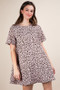 VERY J Leopard Printed Comfy Mini Dress