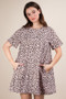 VERY J Leopard Printed Comfy Mini Dress