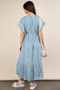 VERY J Embroidered Boho Ruffled Midi Dress