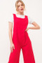 And The Why Gauze Loose Fit Tied Back Overalls
