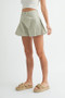 MABLE Pleated High Waist Twill Shorts