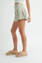 MABLE Pleated High Waist Twill Shorts
