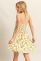 HYFVE Floral Print Halter Neck Tiered Mini Dress