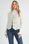 Aemi + Co Heart Rivet Detail Suede Vest Coat