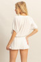 HYFVE Drawstring Hem Short Sleeve Top and Skort Set