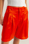HYFVE High-Waist Pleated Satin Shorts