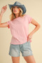 Aemi + Co Lettuce Edge Round Neck Short Sleeve T-Shirt