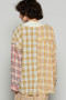 POL Raw Edge Plaid Open Front Cardigan