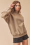 Aemi + Co Exposed Seam Round Neck Drop Shoulder Sweatshirt