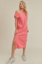 Aemi + Co Side Slit Round Neck Sleeveless Midi Dress