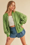 Aemi + Co Snap Down Drop Shoulder Brushed Jacket