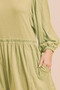Aemi + Co Frill Round Neck Long Sleeve Romper with Pockets