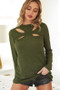 BiBi Butterfly Looking Cutout Rib Knit Top