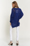 Davi & Dani Openwork Side Slit Drop Shoulder Knit Cover Up