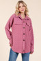 BOMBOM Checkered Button Down Dropped Shoulder Shacket