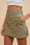 Annie Wear Cargo Denim Mini Skirt