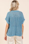 Mittoshop Mineral Wash Openwork Short Sleeve Knit Cover Up