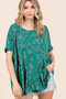 Mittoshop Abstract Print Round Neck Short Sleeve Top