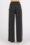 Mittoshop Stretch Banded Waist Wide Leg Pants with Pockets