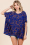 Mittoshop Abstract Print Round Neck Short Sleeve Top